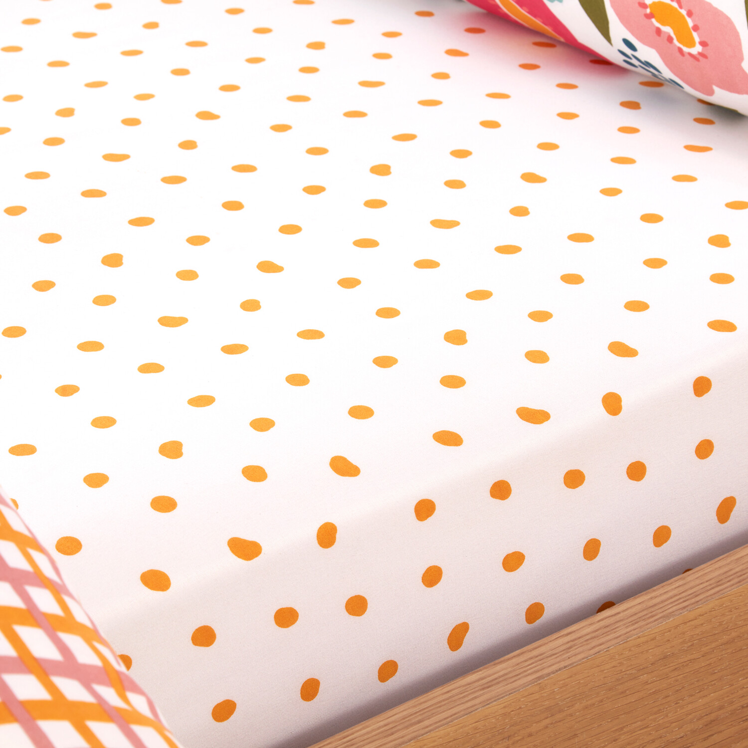 Lottie Floral Bedding SetOrangeDouble Image 3