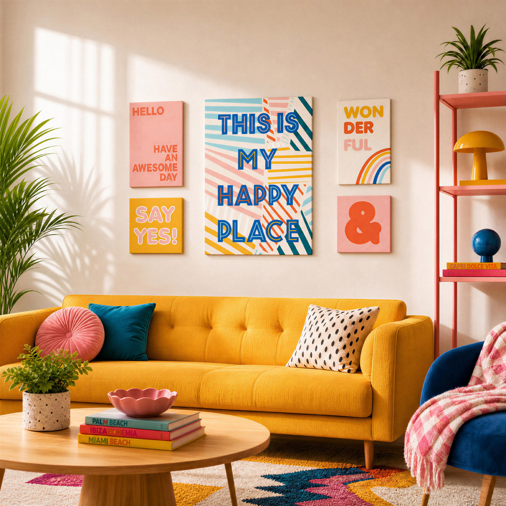 Arthouse 5-in-1 Slogan Canvas Set Image 2