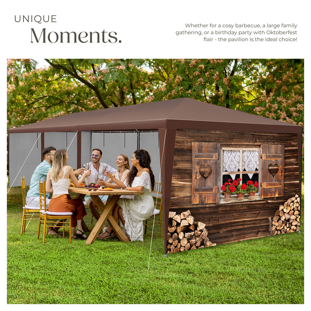 tectake Alpine Removable Side Panels Gazebo 900 x 300cm Image 7