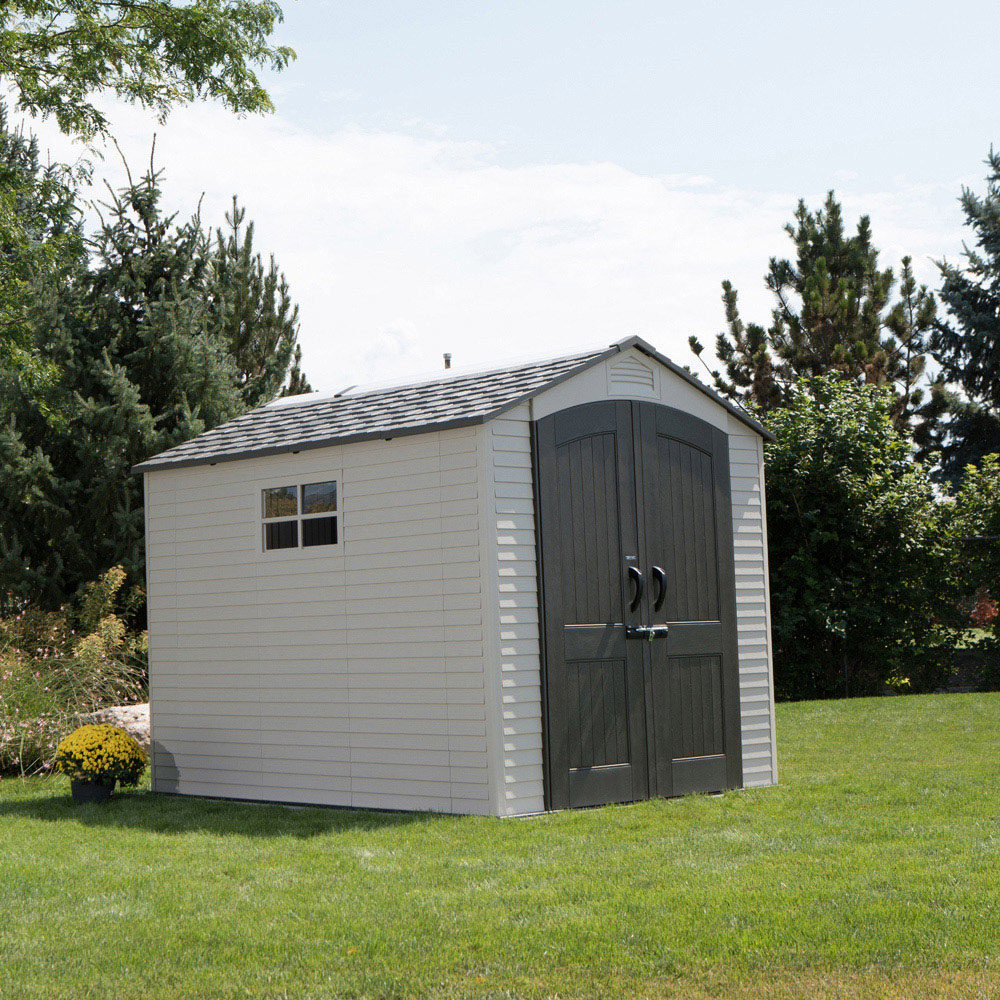 Lifetime Products 7 x 9.5ft Tan Outdoor Storage Shed Image 2