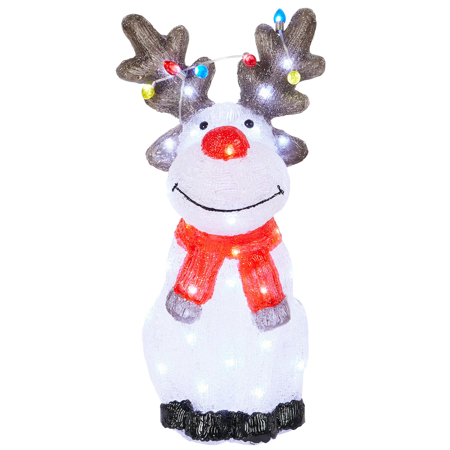 Acrylic LED Happy Moose - White Image 2