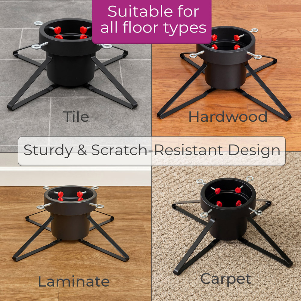 Neo Black Real Christmas Tree Stand with Metal Base Image 5