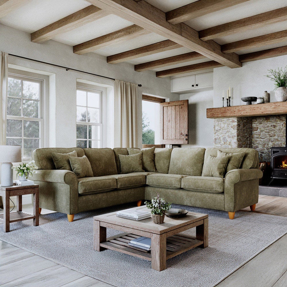 Sinatra 4 Seater Glory Winter Moss Left Hand Corner Sofa Image 3