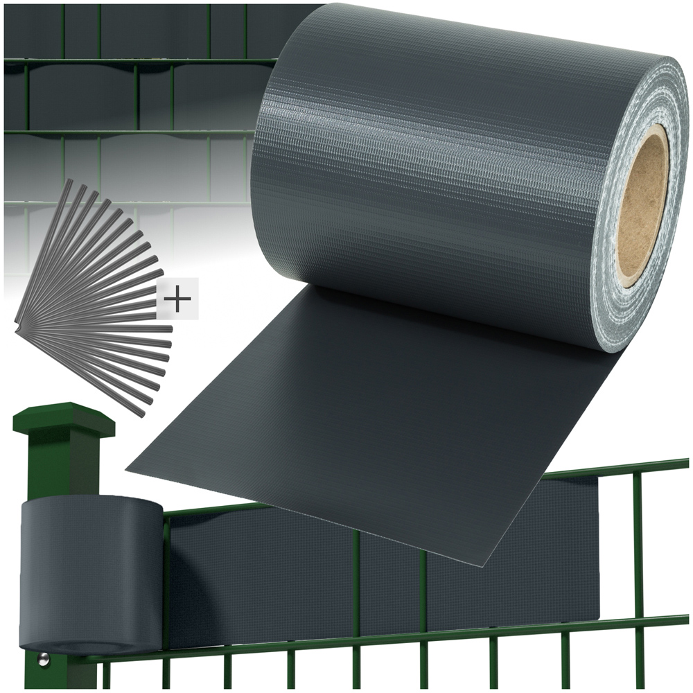 tectake Anthracite Privacy Film Double-Sided Print 3500cm Image 2