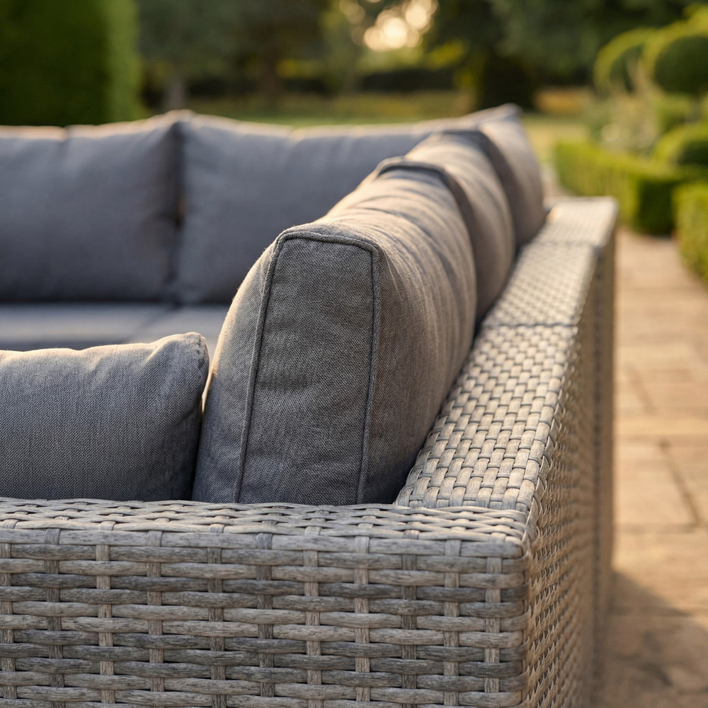 Artemis Home Oliena 12 Seater Grey Rattan U-Shaped Modular Garden Furniture Set Image 7