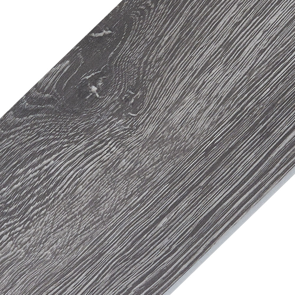 Living and Home Dark Grey Wood Grain Rectangle PVC Flooring 20 Pack Image 5