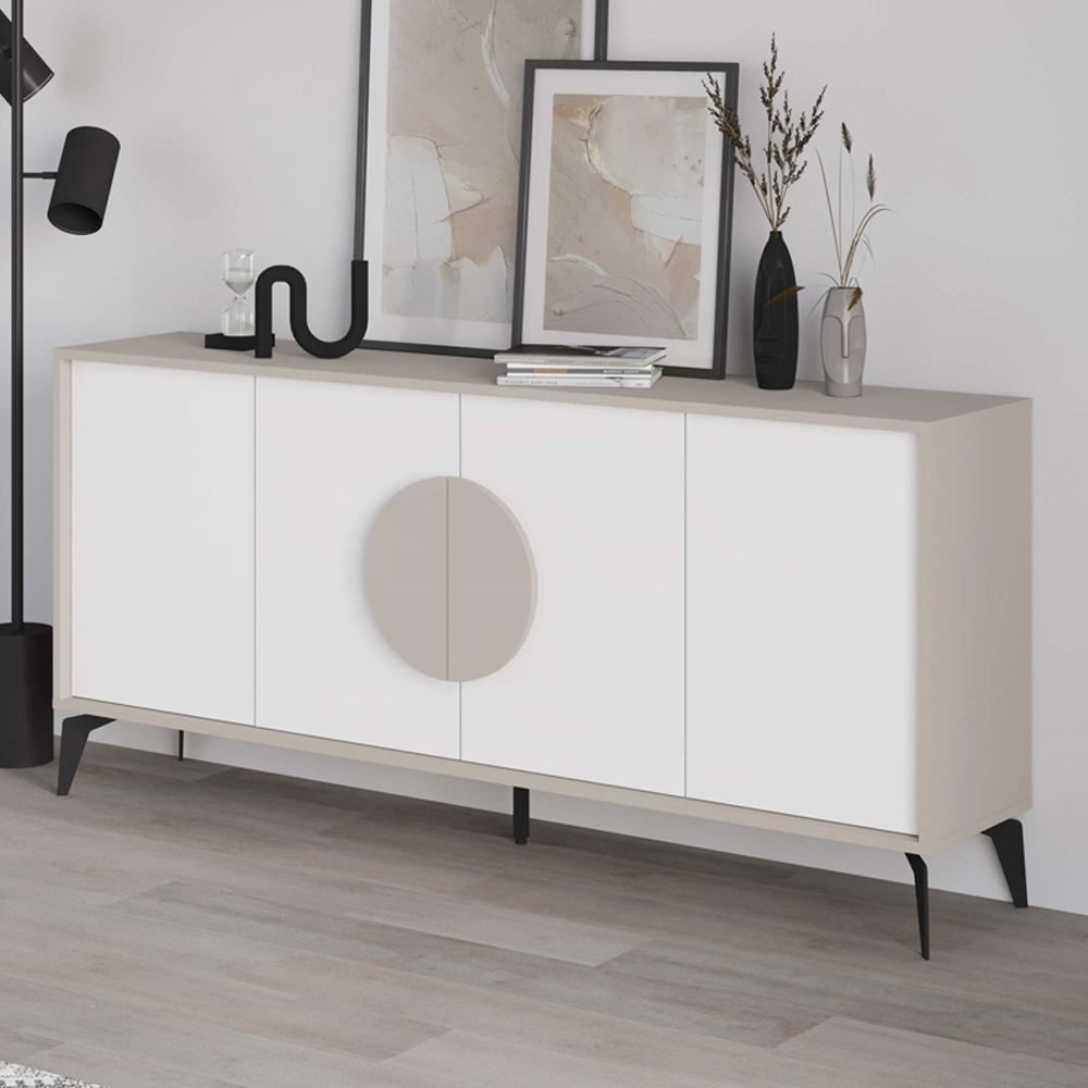 Decortie Gora Sandstone and White Console Sideboard Image 1