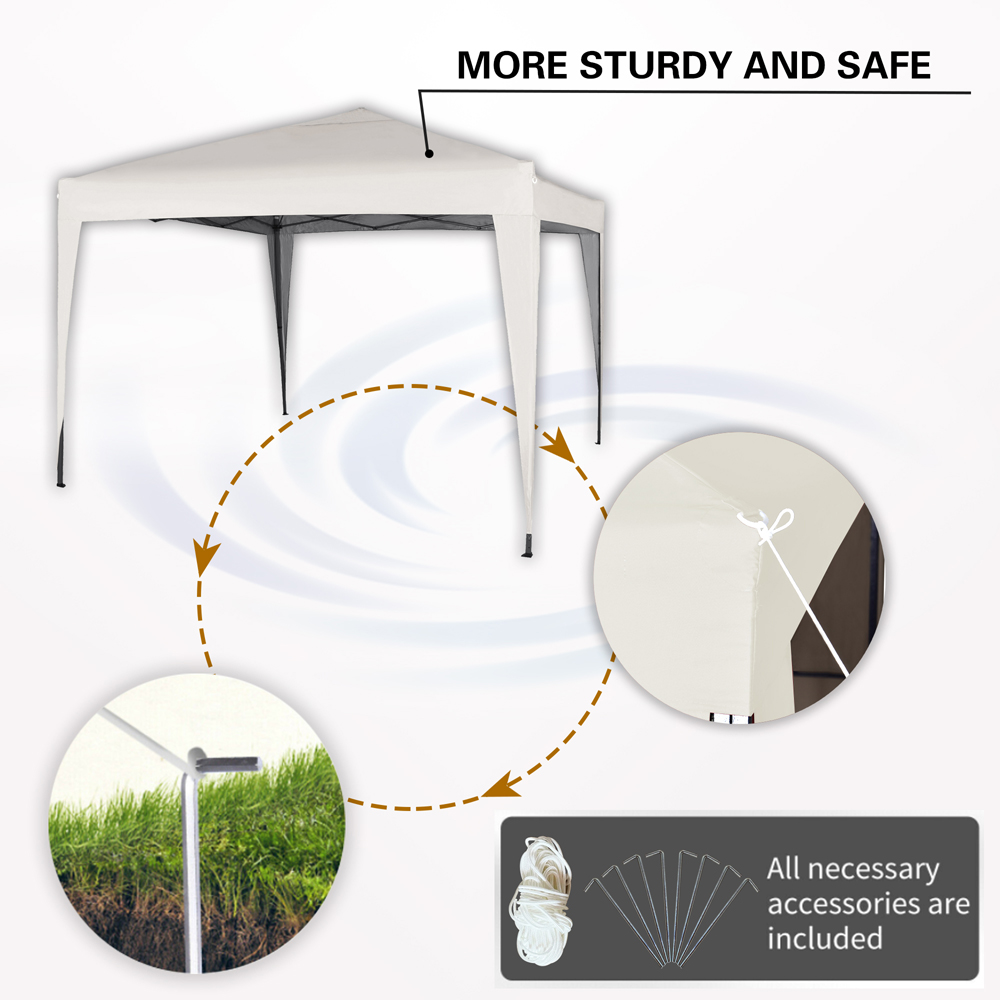 White Pop Up Outdoor Gazebo 3 x 3m Image 6