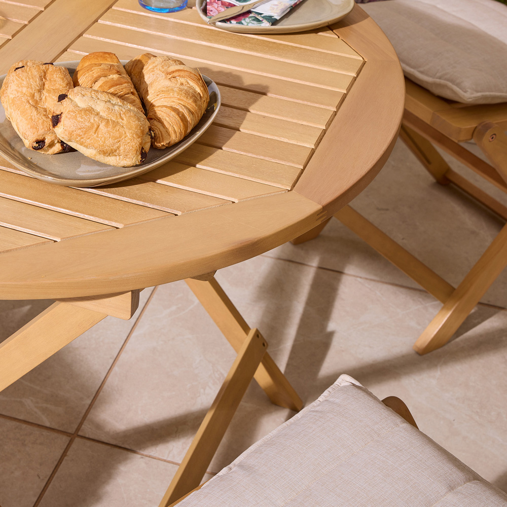 Rowlinson Ashdown 4 Seater Folding Dining Set with Cushions Image 4