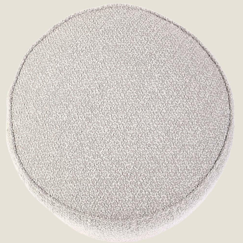 Kaikoo Cream Boucle Round Drum Bean Bag Image 2