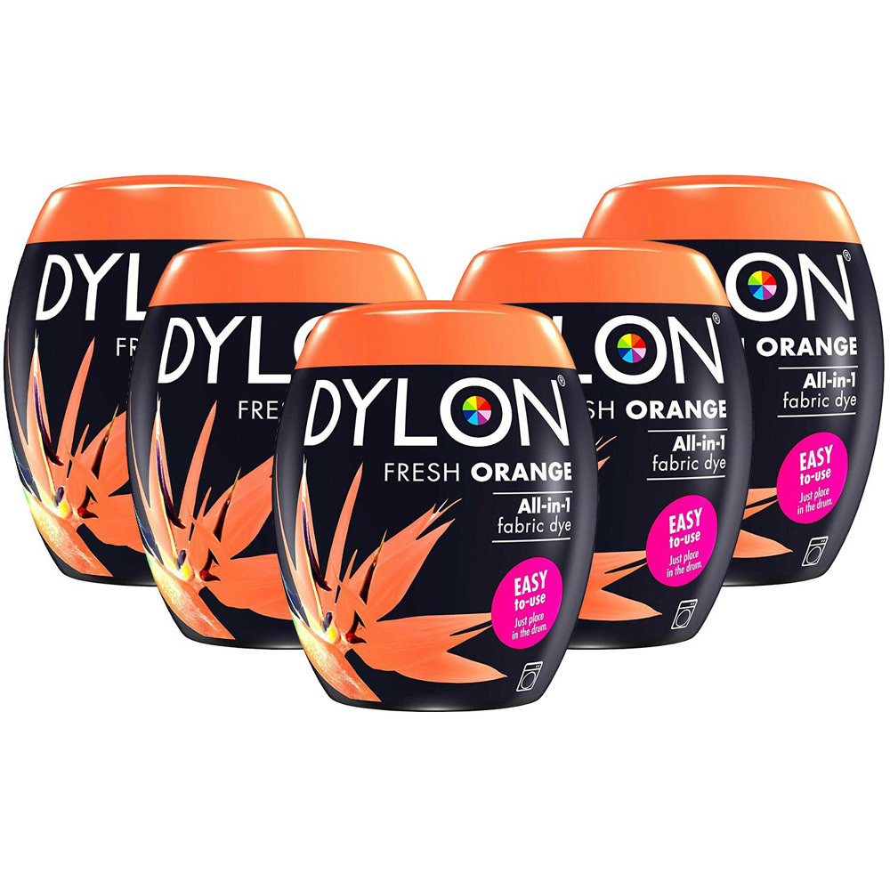 Teinture Textile Machine Dylon Orange Fraîche 350g Avec Sel Inclus - Pour Coton, Lin
