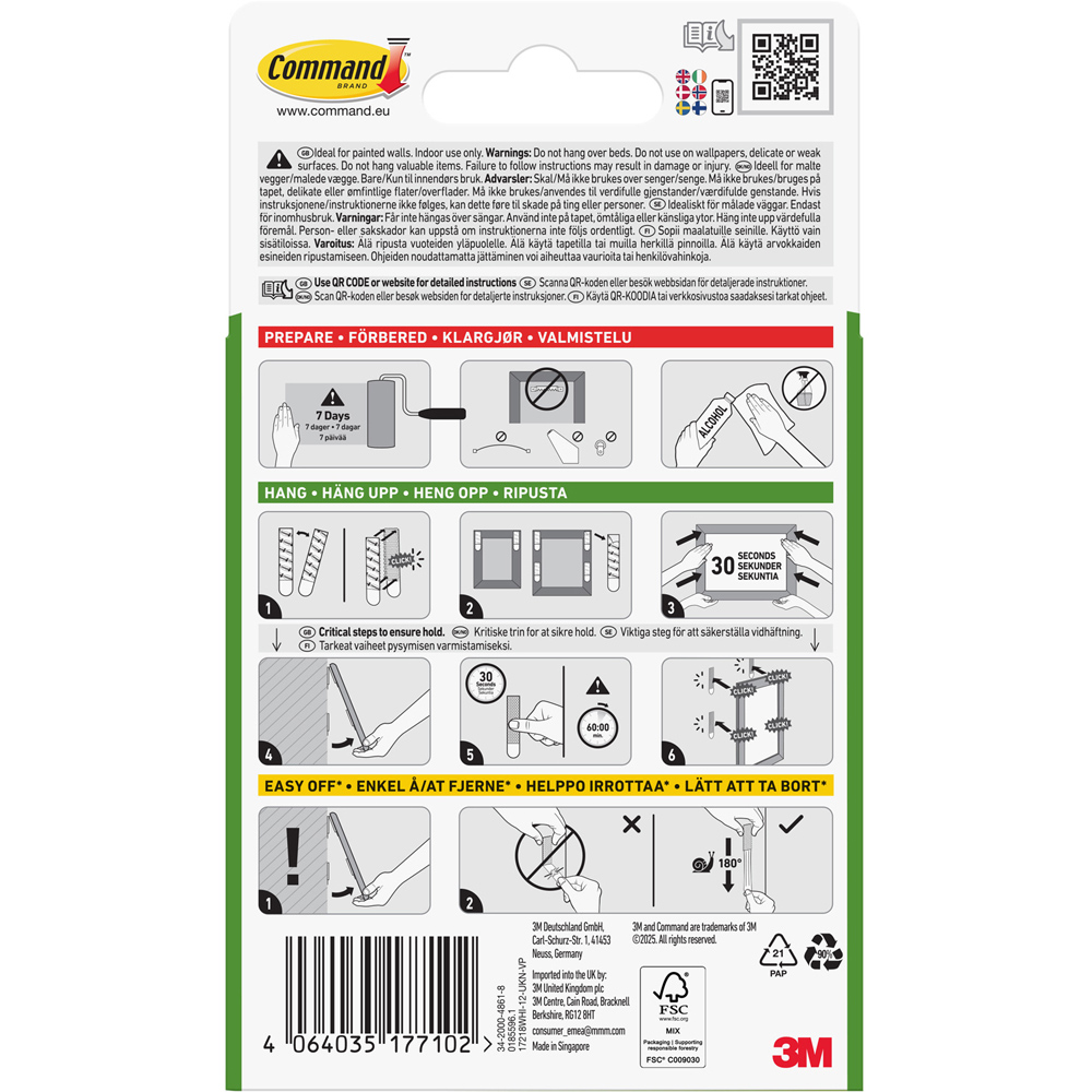 Pack of 12 Command Picture Hanging Strips Image 2