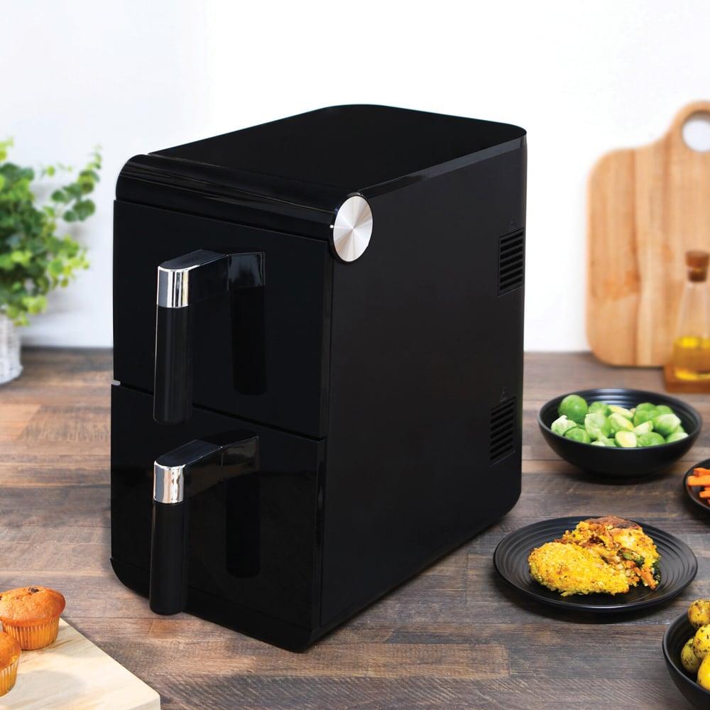 Kitchen Master Dual Stack Air Fryer with Window 11LBlack Image 2