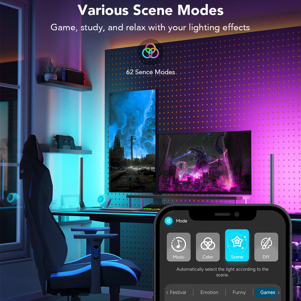 Govee RGBIC LED Smart Gaming Light Bar 24-32 inch Image 6