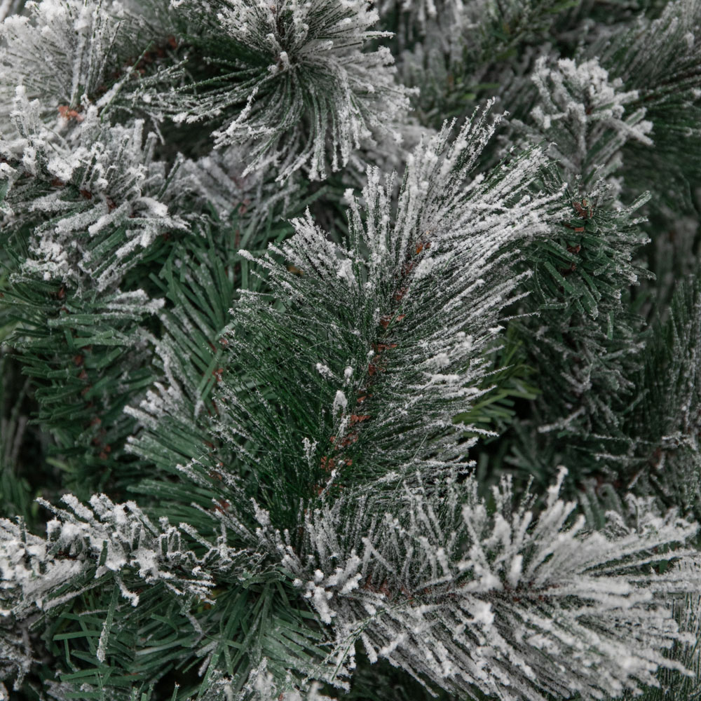Samuel Alexander Snow Flocked Space Saving Artificial Christmas Tree with Metal Stand 6ft Image 4