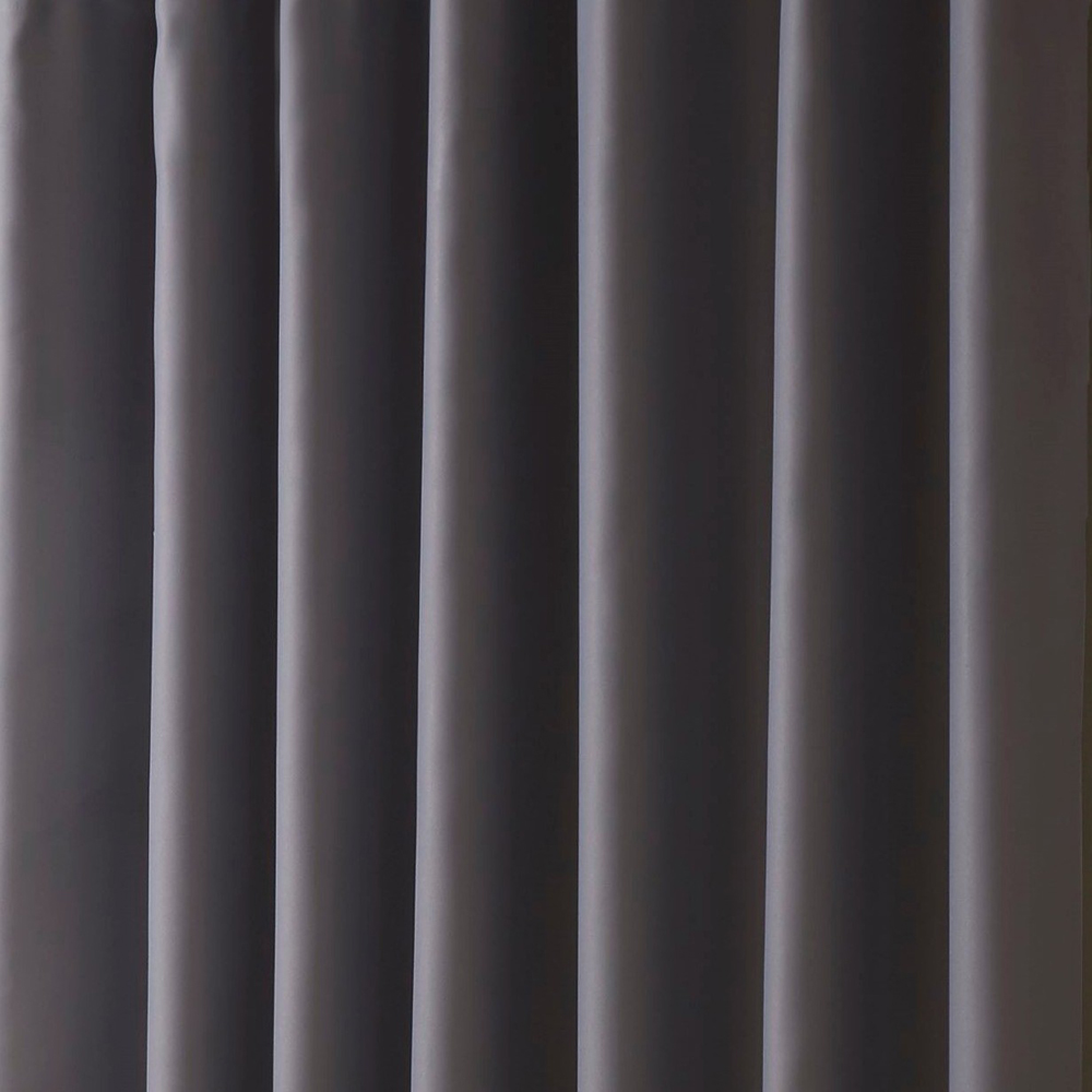 Alan Symonds Essential Silver Plain Pencil Pleat Taped Top Curtains 167 x 183cm Image 2