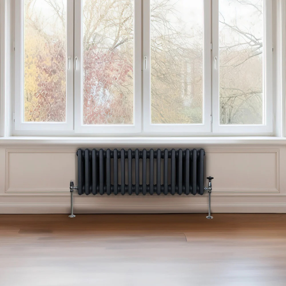 Monster Shop 2501 BTU Anthracite Grey Traditional 3 Column Radiator 300 x 832mm Image 2
