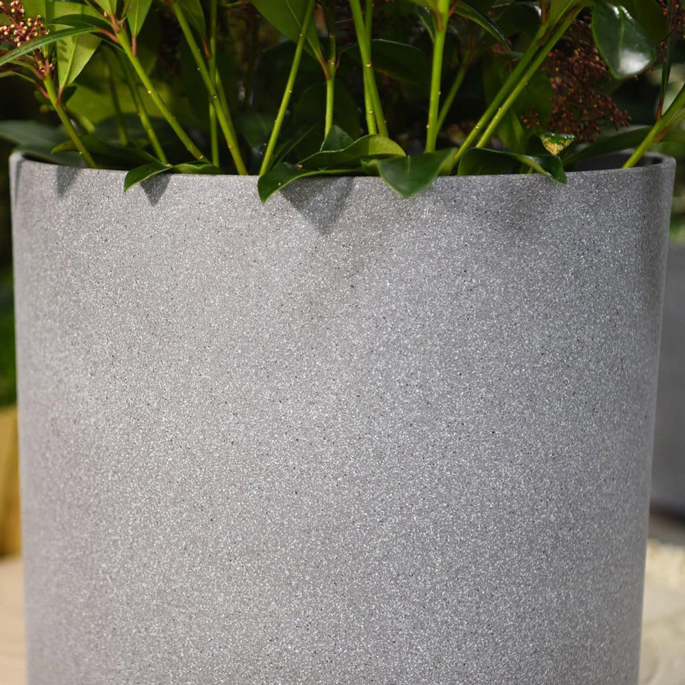 Garden Gear Grey Medium Cylinder Planter Image 3