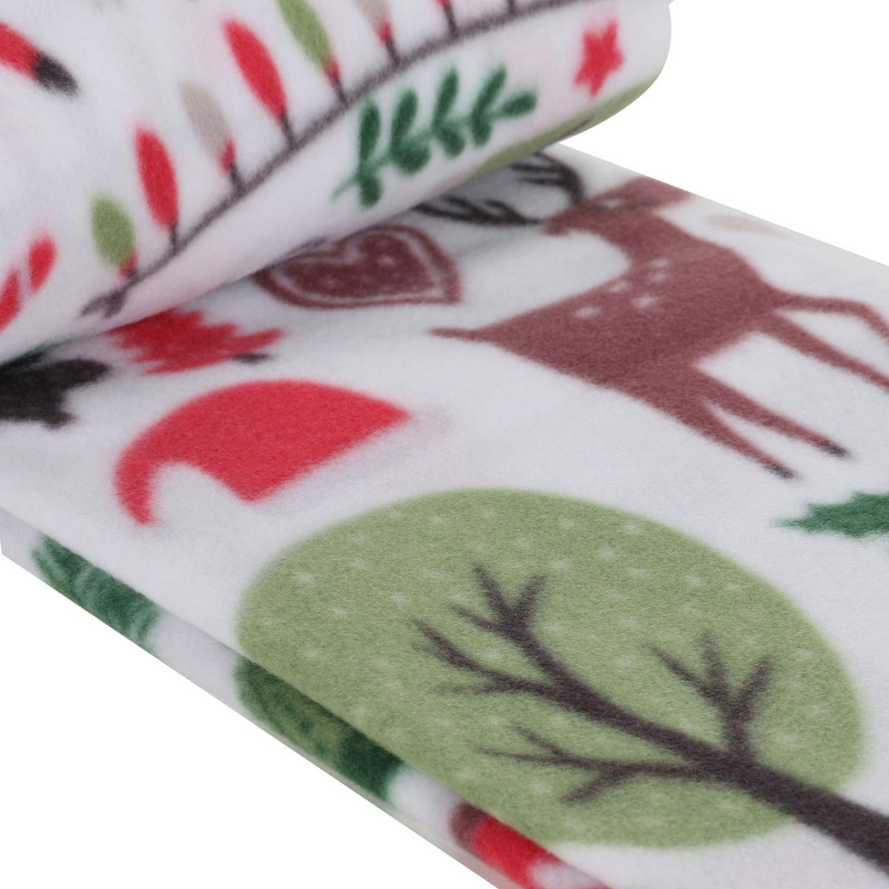 Pack of 2 Christmas Throws - Red Image 6