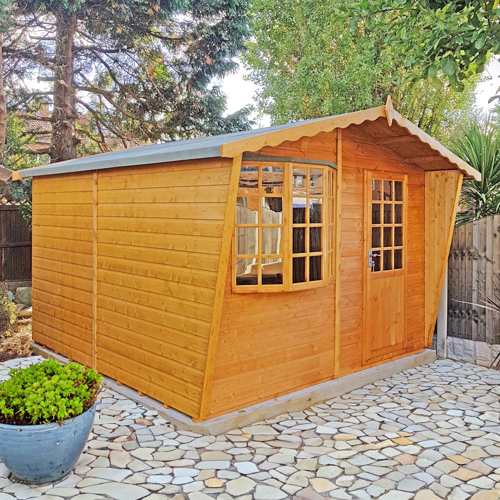 Shire Goodwood 10 x 8ft Shiplap Style C Security Cabin Apex Summerhouse Image 4