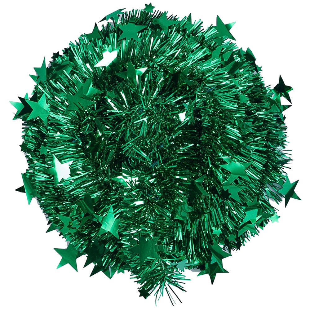 Living and Home Green Pop Up Tinsel Christmas Tree with Base 4ft Image 4
