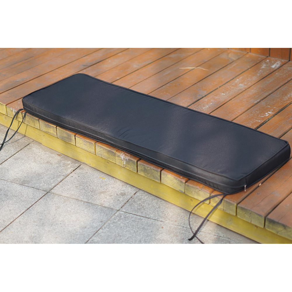 Gr8 Garden 2 Seater Black Patio Bench Pad Image 4