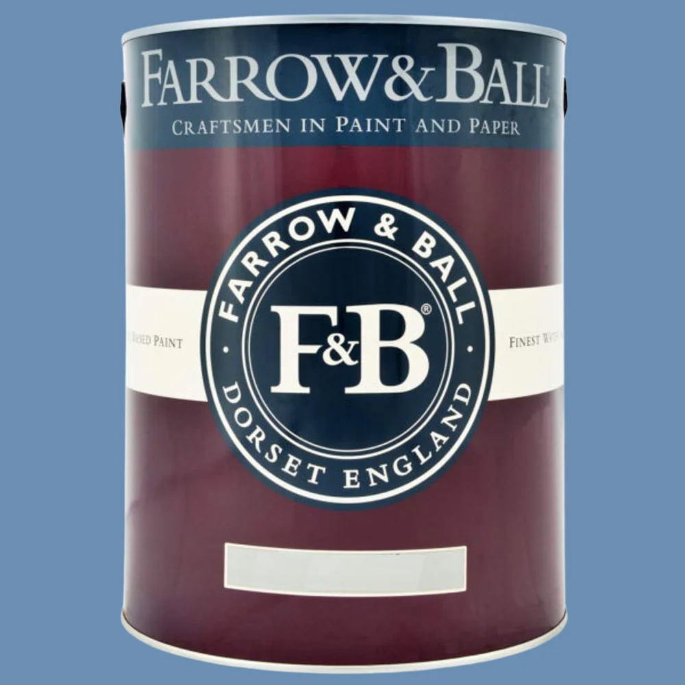 Farrow & Ball Estate Eggshell Cook's Blue Satin Paint 5L Image 2