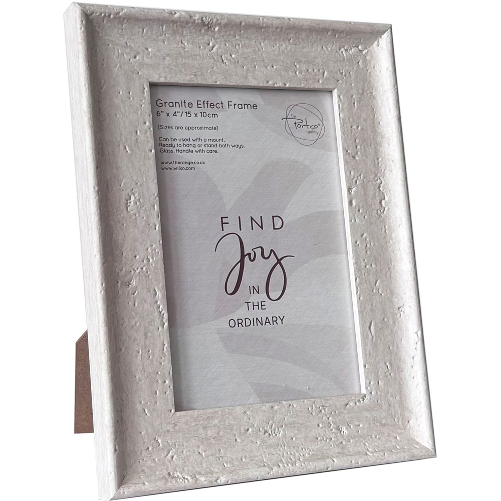 Granite Effect Photo Frame Light Grey 4 x 6 inch Image 2