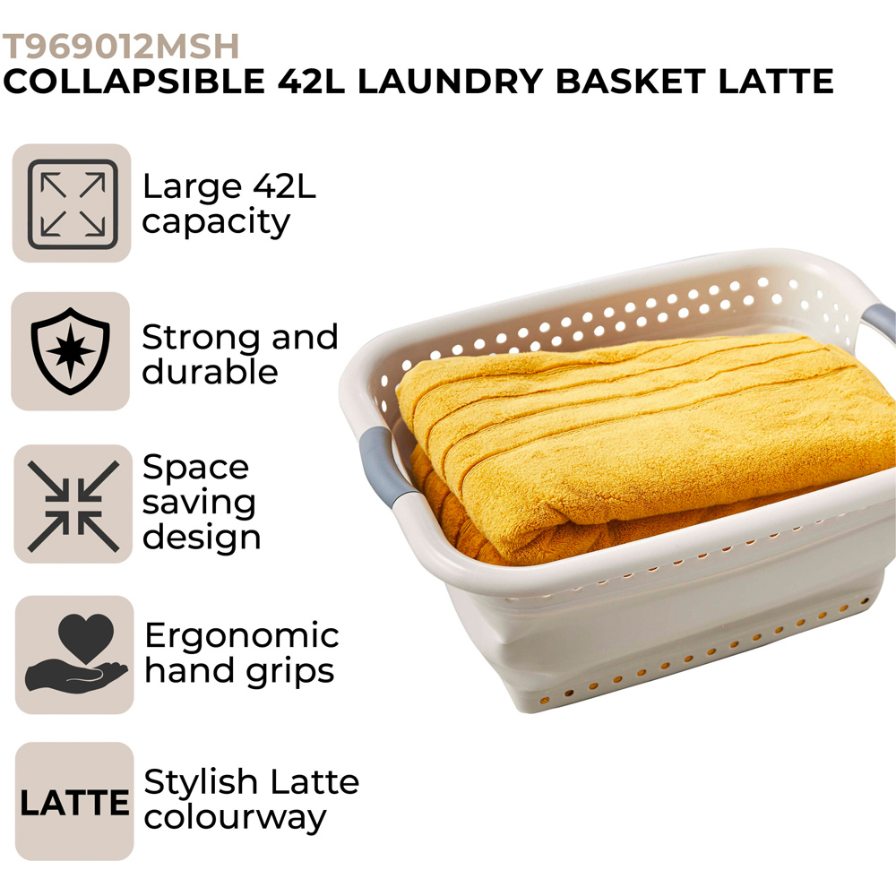 Tower Latte Collapsible Laundry Basket Image 8