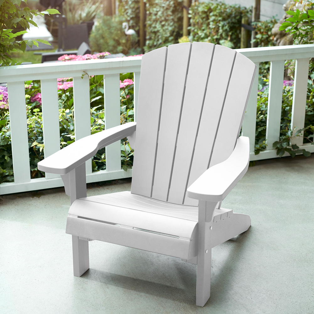 Keter Troy White Adirondack Chair Image 6