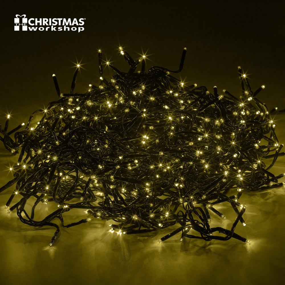 The Christmas Workshop 960 Warm White LED Cluster String Light Image 3