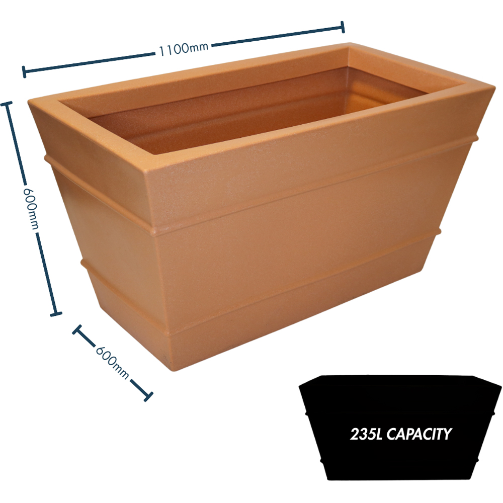 Trifibre St James Terracotta Roto Moulded Planter 60 x 110cm Image 7