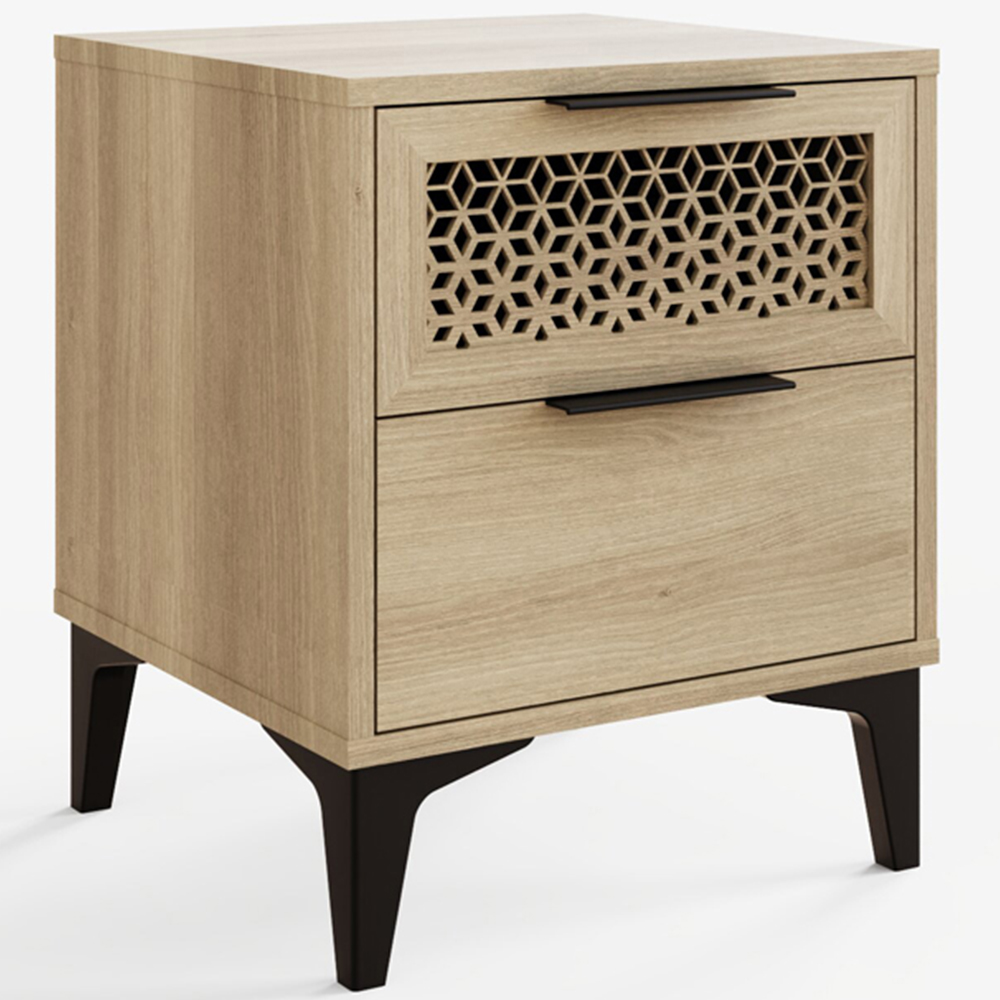 GFW Ezra Oak 3 Piece Bedroom Furniture Set Image 4