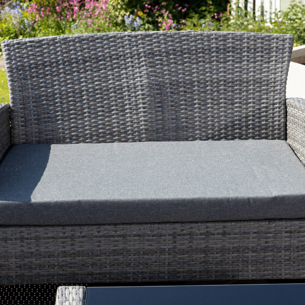 Artemis Home Covea 4 Seater Dark Grey Rattan Lounge Set with Cushion Image 5