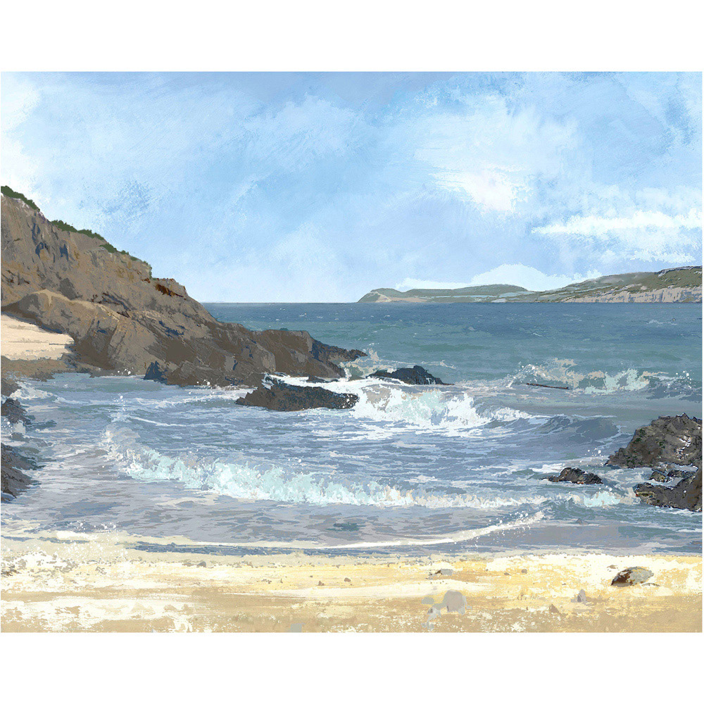 Laura Ashley Rocky Cove Wooden Frame Wall Art 50 x 70cm Image 4