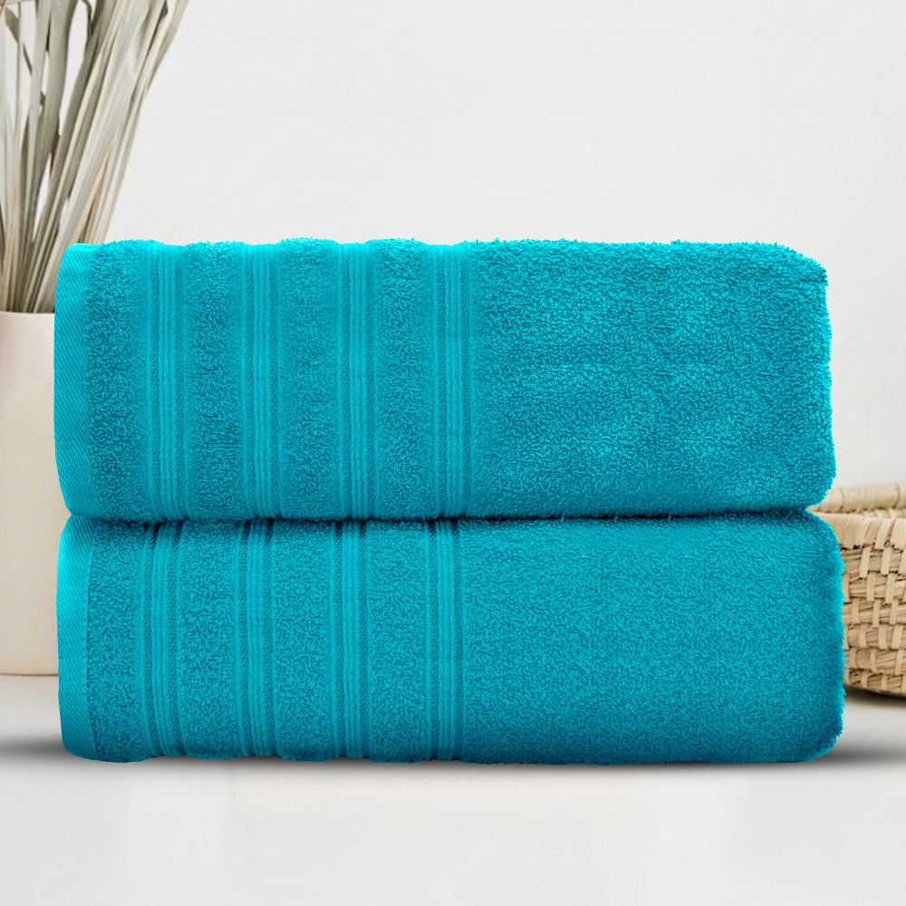 Velosso Hampi Cotton Teal Jumbo Sheet Set of 2 Image 2
