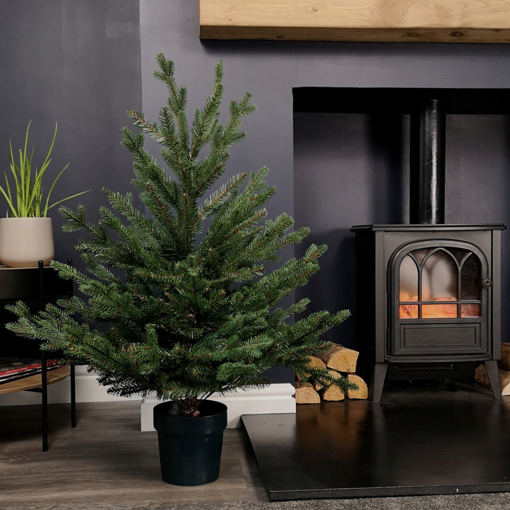 Premier Glenshee Spruce Potted Artificial Christmas Tree 3ft Image 6