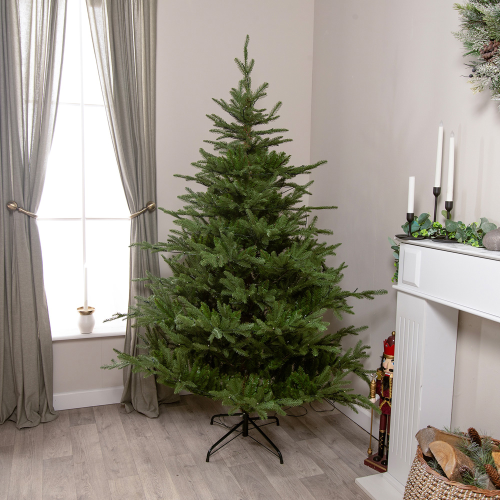 The Christmas Centre Highclere Pre-Lit Green Artificial Xmas Tree 7ft Image 6