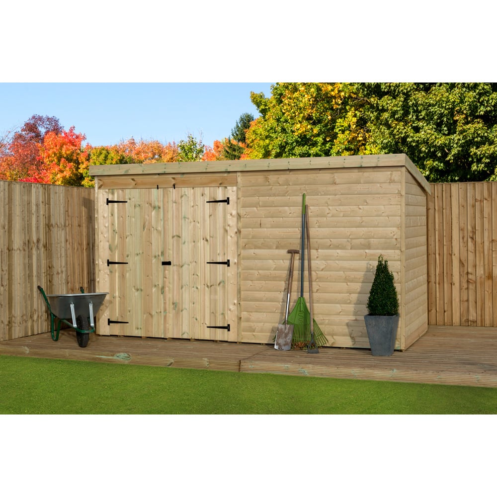 Empire Sheds 4000 9 x 7ft Double Door Tongue and Groove Pent Garden Shed Image 3