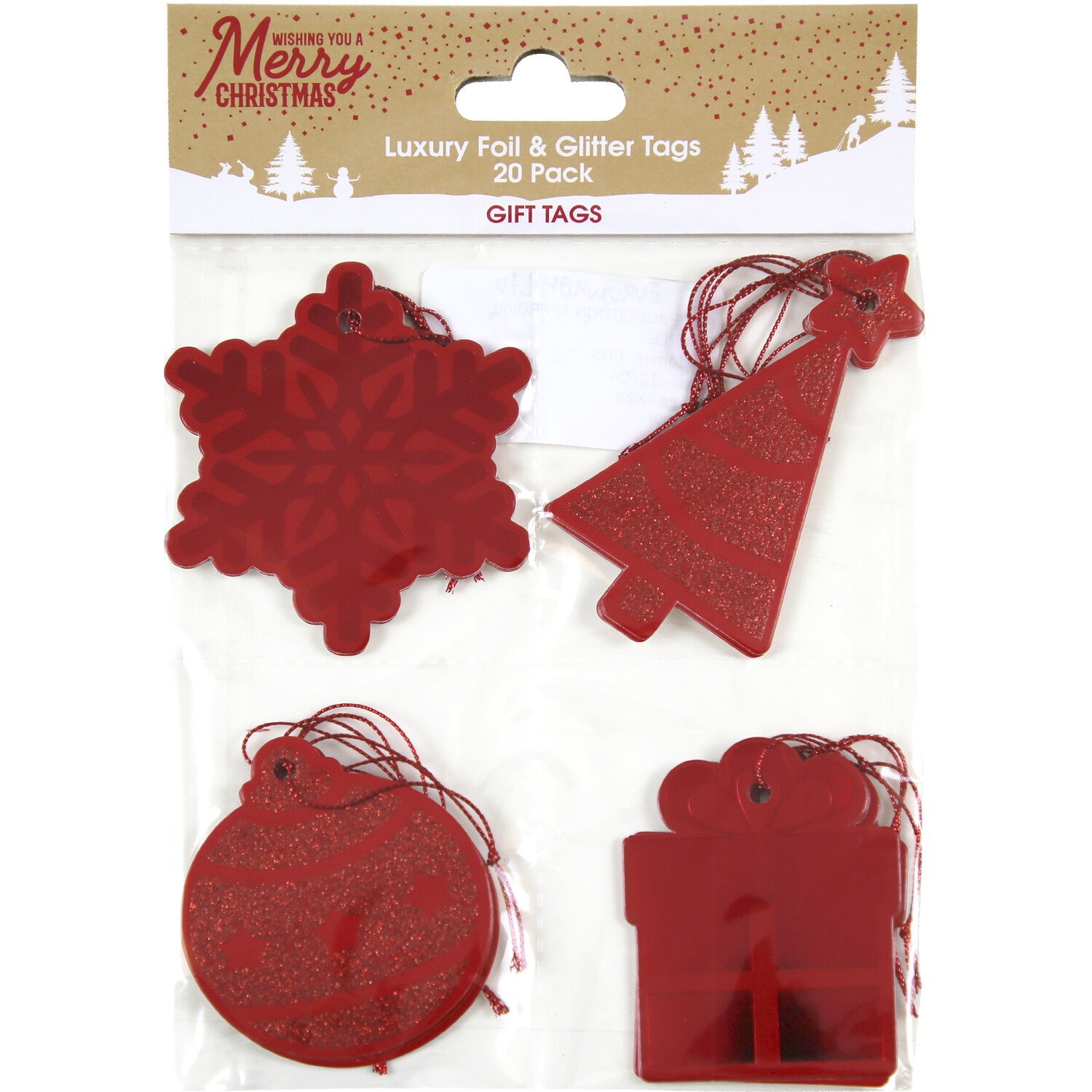 Pack of 20 Luxury Foil Gift Tags Image 2