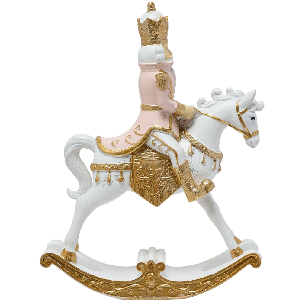 The Christmas Gift Co Pink Nutcracker On A Rocking Horse Image 3