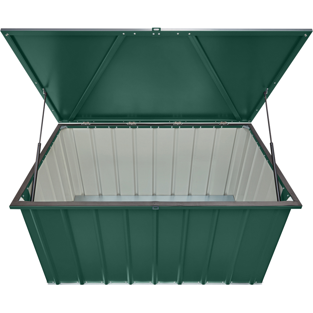 Globel 5 x 3ft Green Metal Storage Shed with Lift Up Lid Image 3