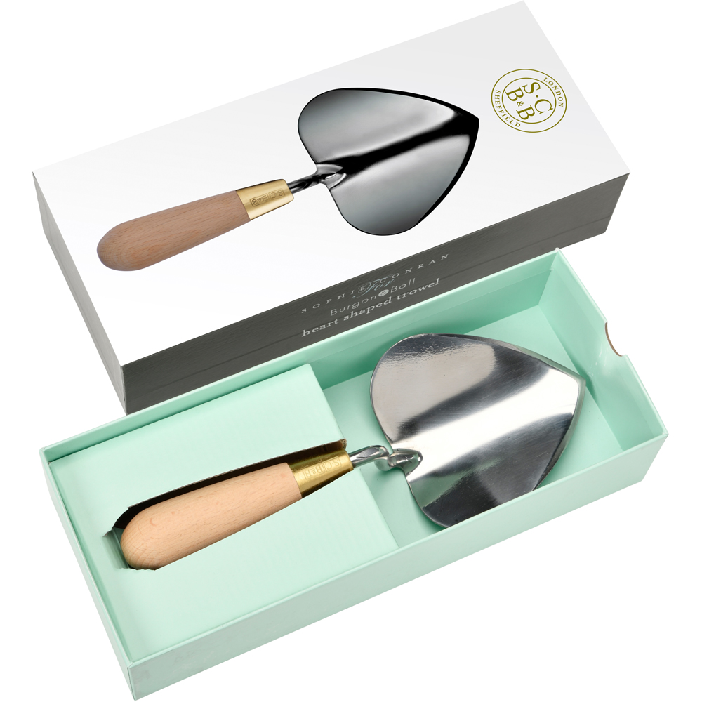 Sophie Conran Stainless Steel Heart Shaped Garden Trowel with Beech Wood Handle in Gift Box Image 4