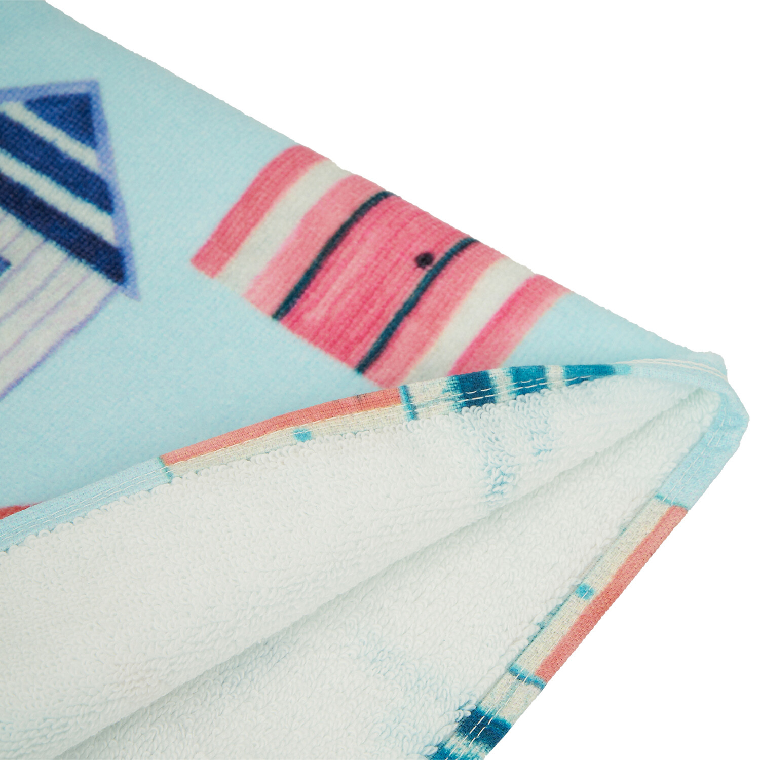 Beach Hut Hand Towel - Blue Image 6