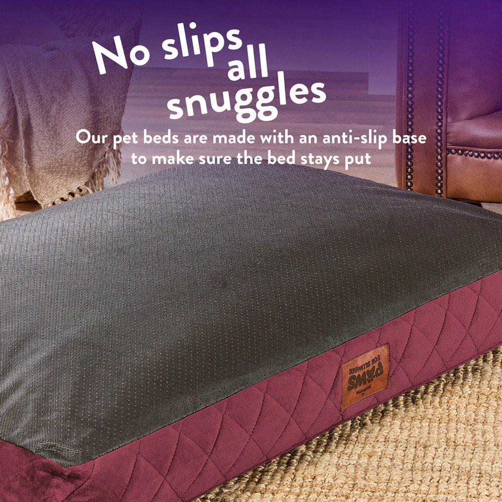 Slumberdown Extra Large Burgundy Padded Pet Bed Image 5