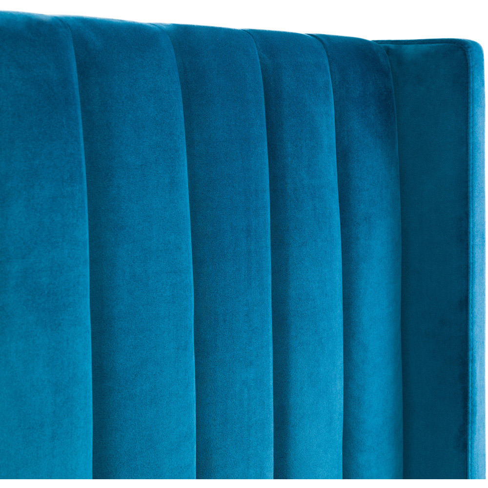 Julian Bowen Langham Double Teal Headboard Storage Bed Image 8