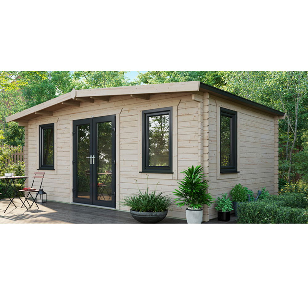 Power Sheds 12 x 18ft Centre Double Door Chalet Log Cabin Image 9