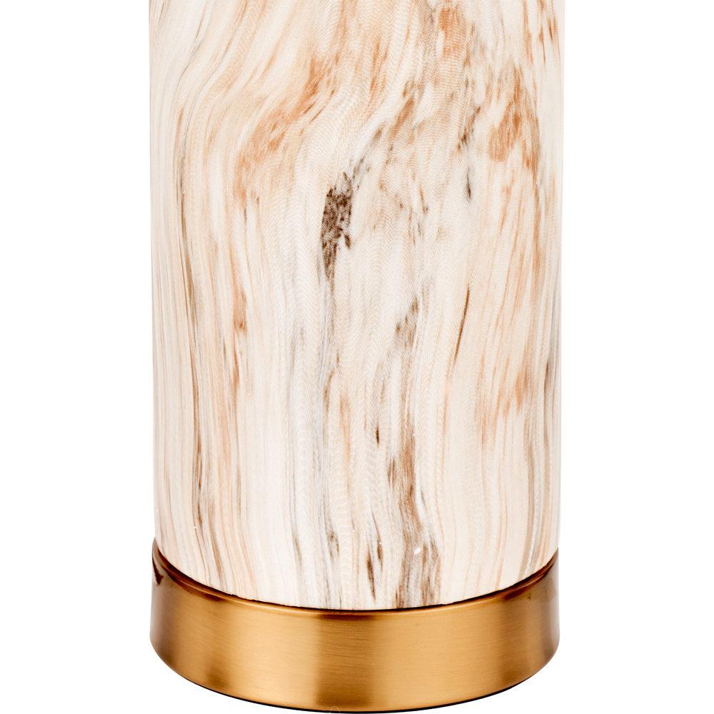 Pacific Lifestyle Carrara Natural Stone Effect Ceramic Tall Table Lamp Image 4