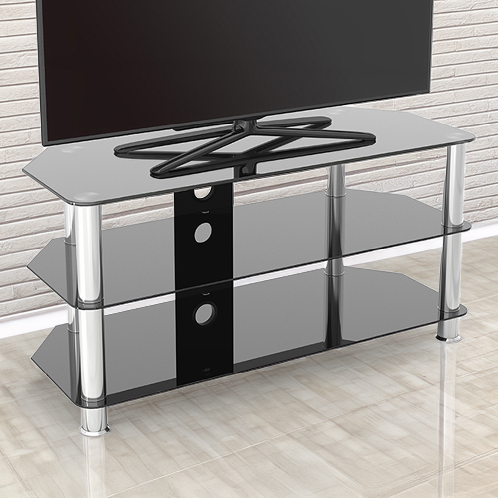 Chrome corner tv stand discount