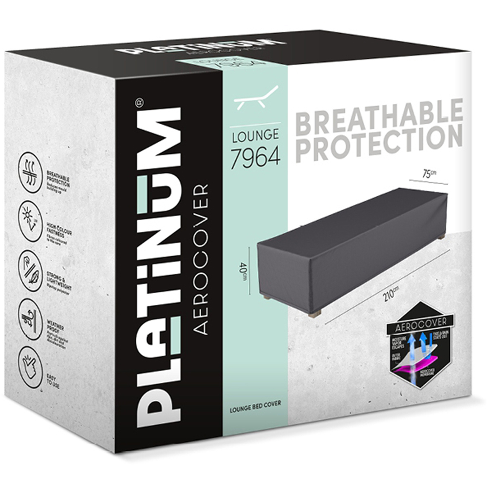 Platinum AeroCover Waterproof Outdoor Loungebed Cover 40 x 75 x 210cm Image 2